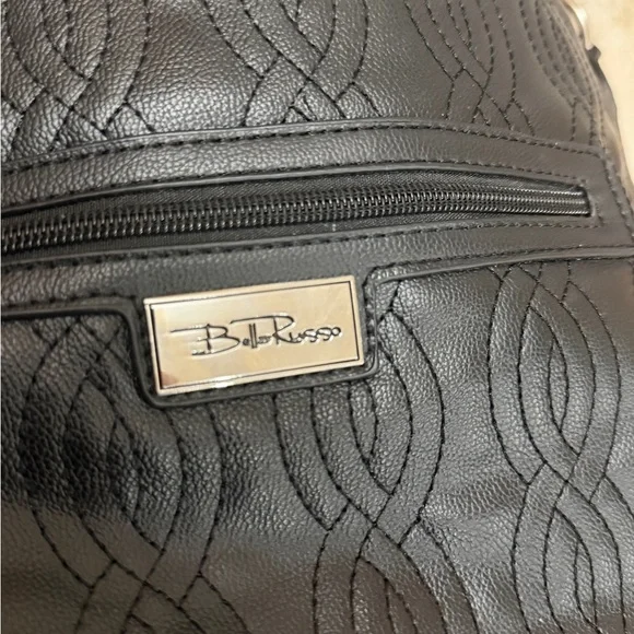 Black Patterned Shoulder Bag - Picture 5 of 9